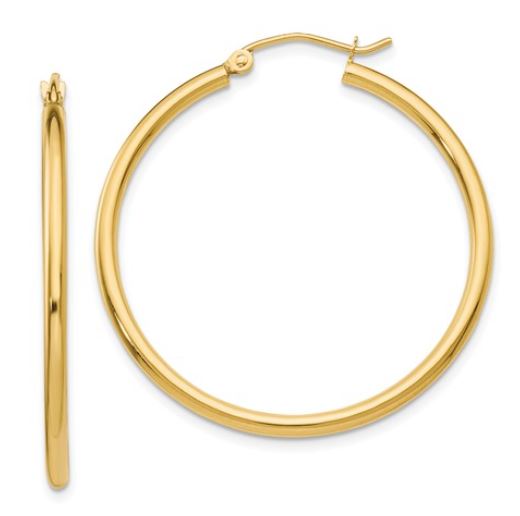 14 Karat Yellow Gold Hoop Earrings