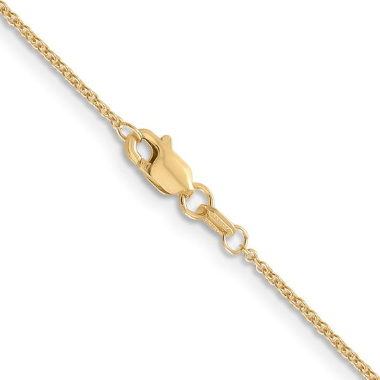 14 Karat Yellow Gold 1.2 Mm Cable Chain 18"