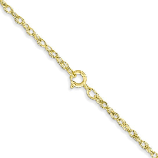 14 Karat Yellow Gold 1.35 Mm Cable Rope Chain 18"