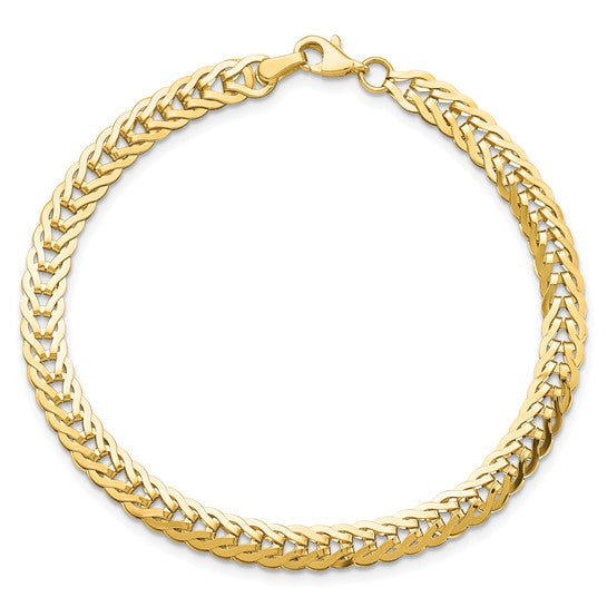 14 Karat Yellow Gold Polished Fancy Link Bracelet 7.5"