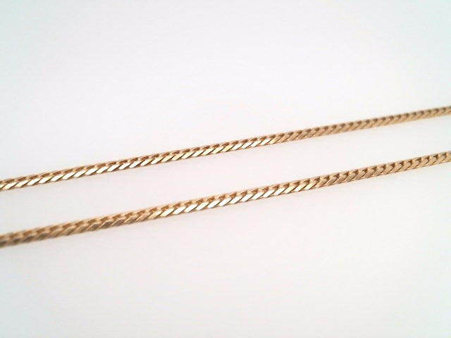 14 Karat Yellow Gold 2.3 Mm Beveled Curb Chain 27.5"