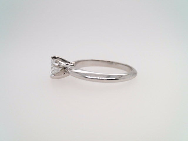 14 Karat White Gold 6 Prong Set .45 Carat Round Brilliant Diamond Solitaire Engagement Ring