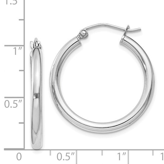 Sterling Silver Round Hoop Earrings