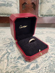 Vintage 18 Karat Rose Gold Diamond Band Ring - "Contemporary Love" signed Cartier