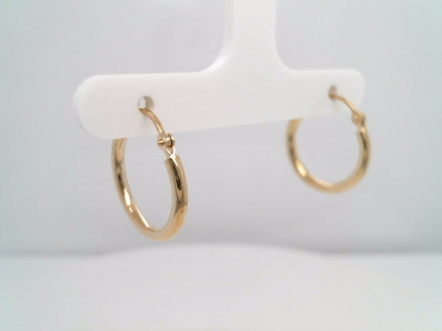 14 Karat Yellow Gold 2 Mm Hoop Earrings