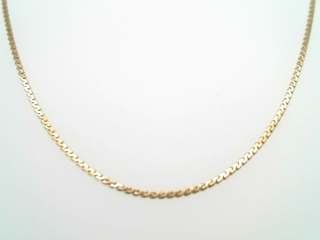 14 Karat Yellow Gold 1 Mm Flat "S" Link Chain 16"