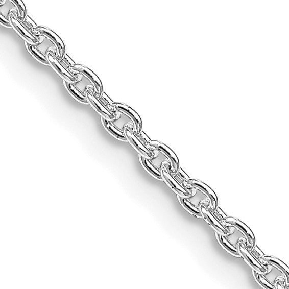 Sterling Silver 2.25 Mm Cable Chain 18"