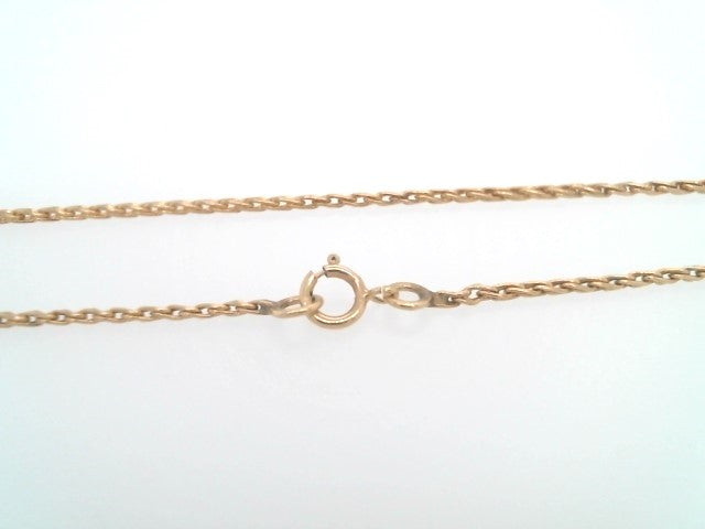 14 Karat Yellow Gold 1 Mm Wheat Chain, 20"