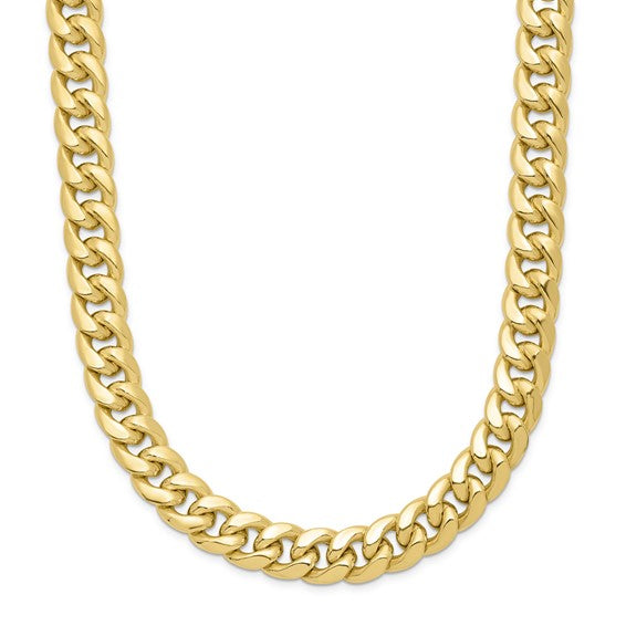 14K YG Italian 6mm Miami Cuban Chain 18"