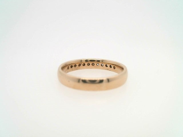 Vintage 14 Karat Yellow Gold Channel Set Diamond Band Ring