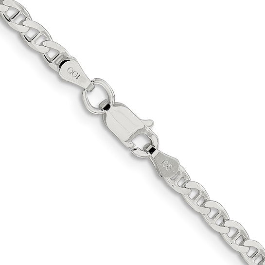 Sterling Silver 3.15mm Flat Cuban Anchor Chain 18"