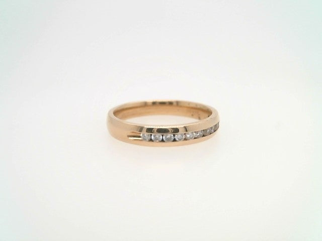 Vintage 14 Karat Yellow Gold Channel Set Diamond Band Ring