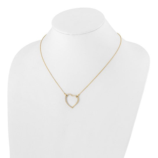 14K Yellow Diamond Heart Pendant On 18 Inch 14K Yellow Necklace
.69 C