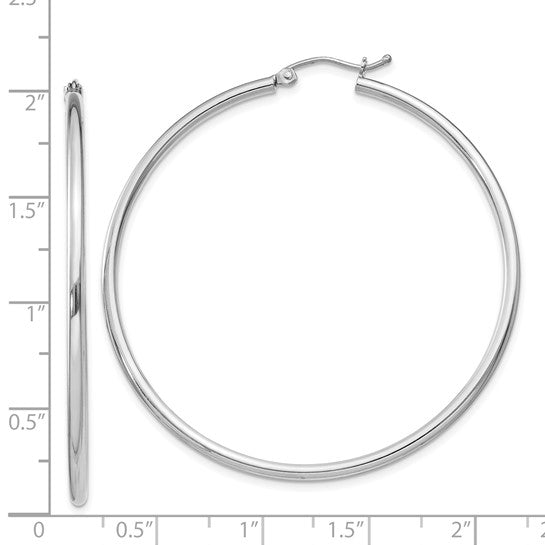 Sterling Silver 2 Mm Round Hoop Earrings