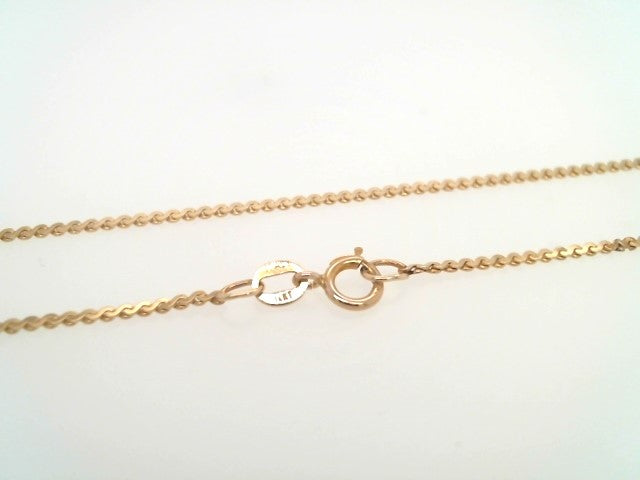 Vintage 14 Karat Yellow Gold 1.5 Mm Flat "S" Link Chain 16"