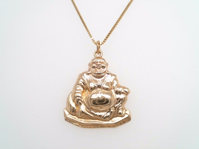 Vintage 14 Karat Yellow Gold Laughing Buddha Charm Pendant