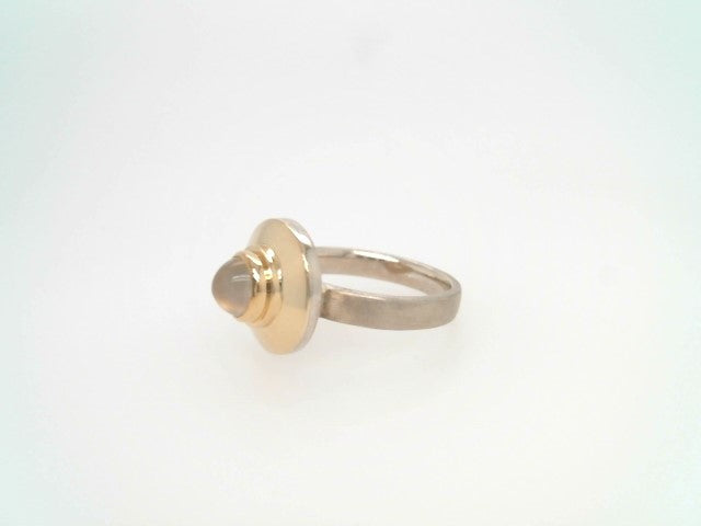 Sterling Silver & 18 Karat Yellow Gold "Soulmate" Moonstone Ring