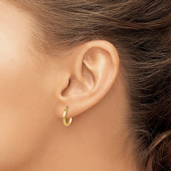 14 Karat Yellow Gold Hoop Earrings