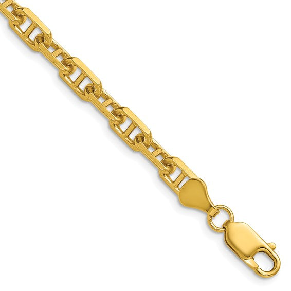 14 Karat Yellow Gold 5.7 Mm Mariner Anchor Chain 8"