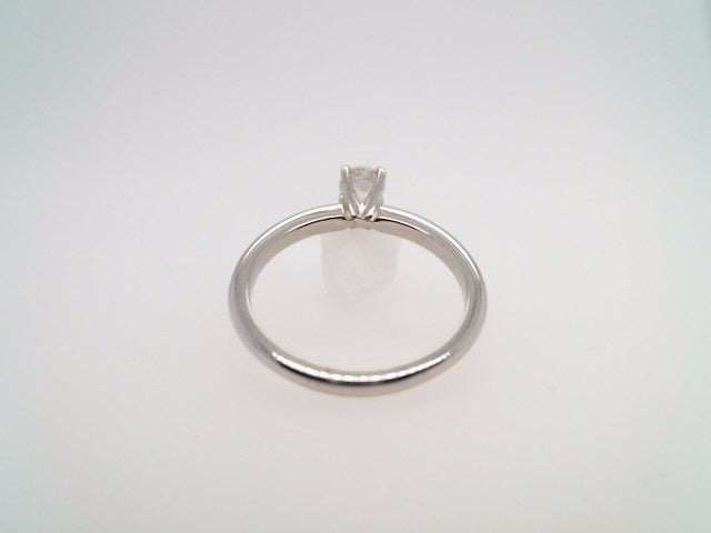 14 Karat White Gold 4 Prong Set Round Brilliant Diamond Solitaire Ring