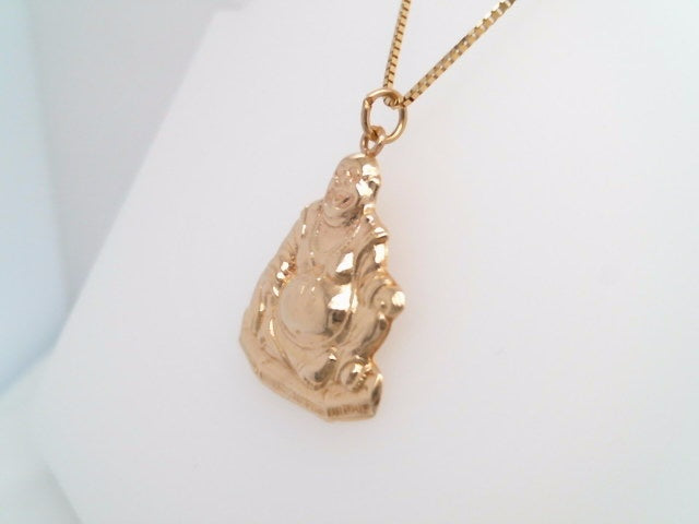 Vintage 14 Karat Yellow Gold Laughing Buddha Charm Pendant