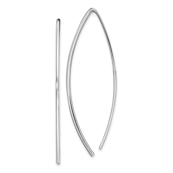 Sterling Silver 1 Mm Threader Earrings