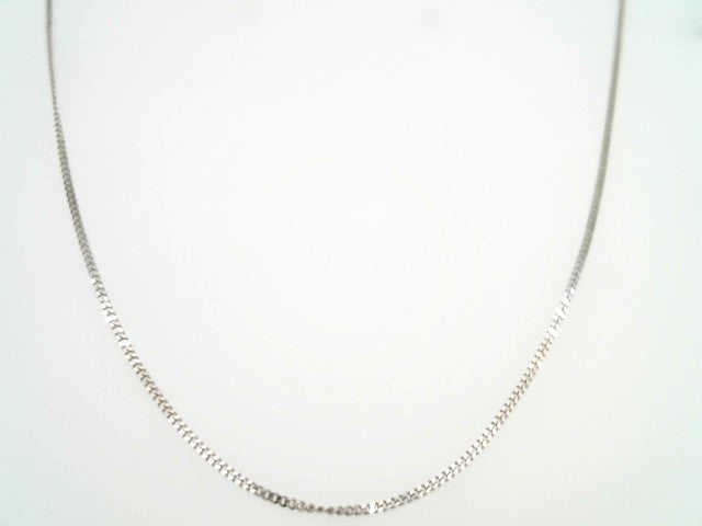 14 Karat White Gold 1 Mm Curb Chain 16"