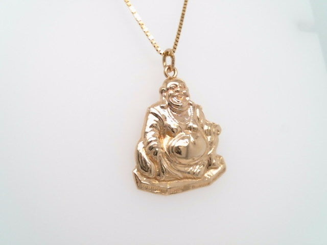 Vintage 14 Karat Yellow Gold Laughing Buddha Charm Pendant