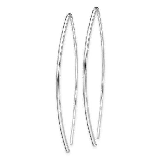 Sterling Silver 1 Mm Threader Earrings
