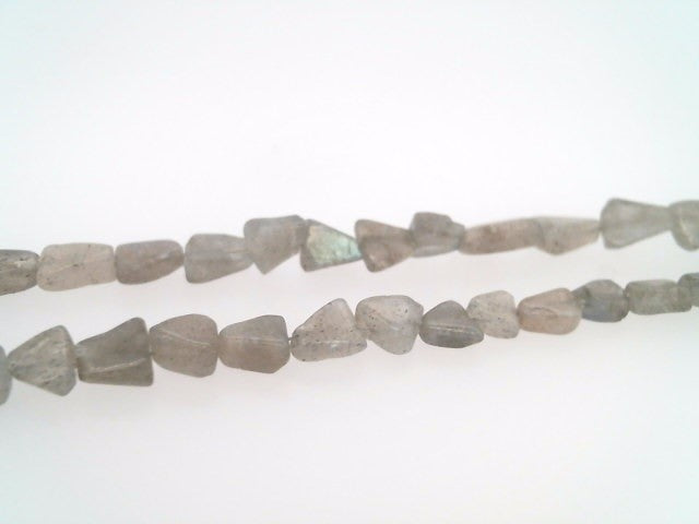 Handmade Sterling Silver Labradorite Bead Necklace With Swedish 5 Ore Coin Dated 1953, 18"