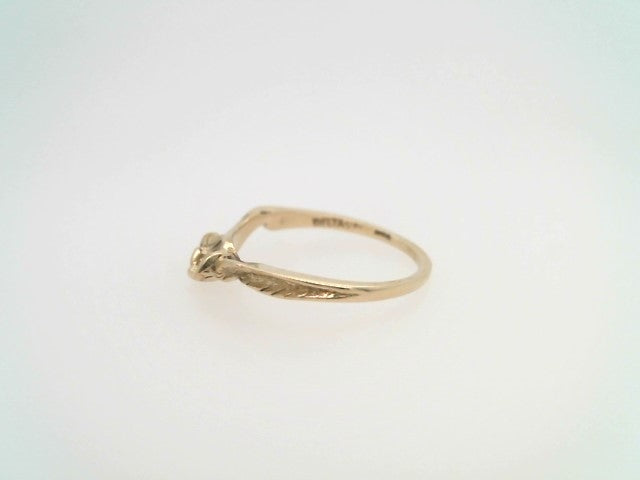 Vintage 14 Karat Yellow Gold Floral Shadow Band Ring