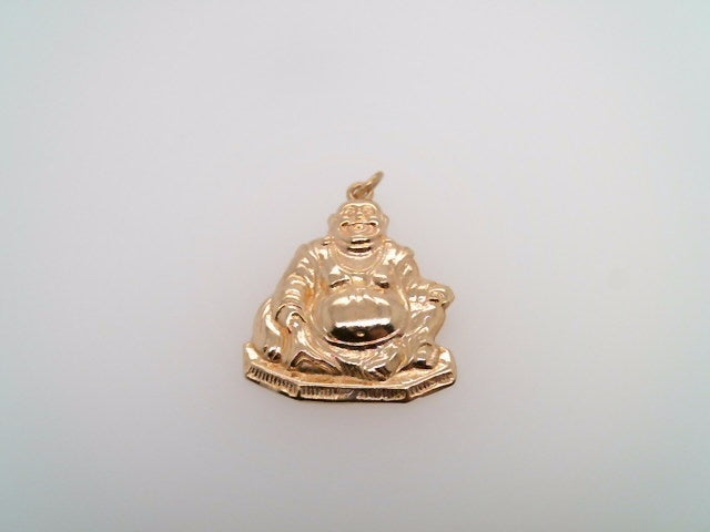 Vintage 14 Karat Yellow Gold Laughing Buddha Charm Pendant
