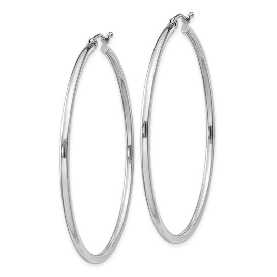 Sterling Silver 2 Mm Round Hoop Earrings