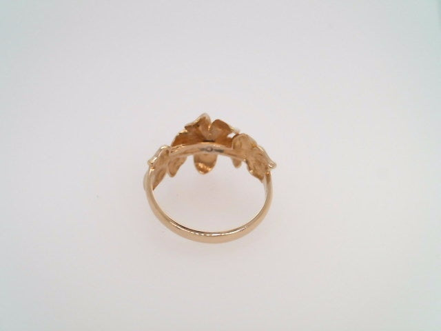 Vintage14 Karat Yellow Gold Plumeria Ring