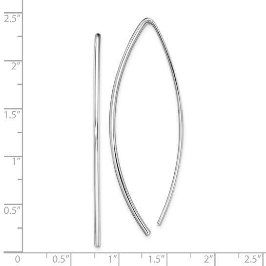 Sterling Silver 1 Mm Threader Earrings