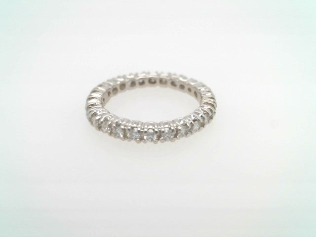 18 Karat White Gold 4 Prong Set Eternity Band Ring