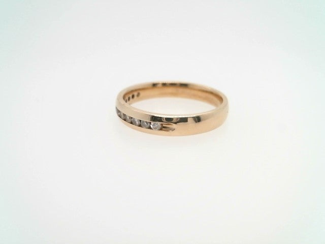 Vintage 14 Karat Yellow Gold Channel Set Diamond Band Ring