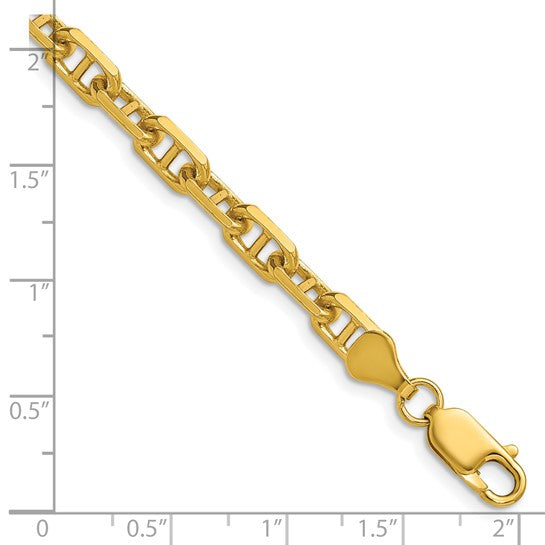 14 Karat Yellow Gold 5.7 Mm Mariner Anchor Chain 8"