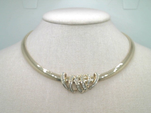 Vintage 14 Karat Yellow Gold Diamond Squiggle Slide Pendant