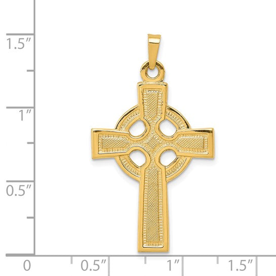 14 Karat Yellow Gold Celtic Cross