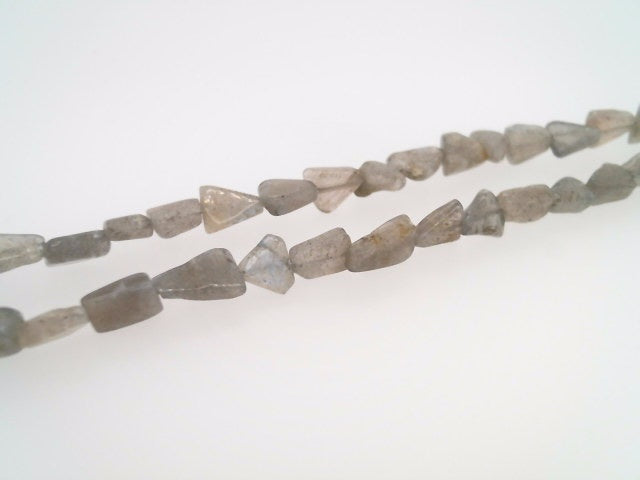 Handmade Sterling Silver Labradorite Bead Necklace With French 2 Francs Coin Dated 1941, 18"