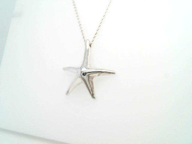 Vintage Elsa Peretti For Tiffany & Co 28 Mm Starfish Necklace, 16"