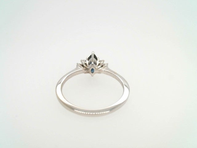 14 Karat White Gold Sapphire & Diamond Ring