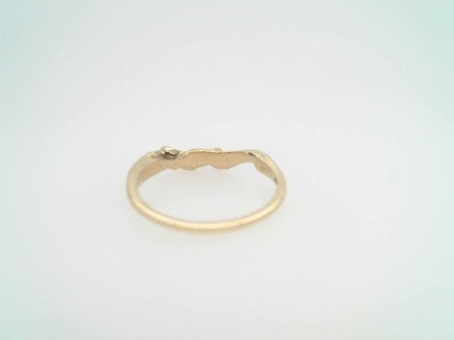 Vintage 14 Karat Yellow Gold Floral Shadow Band Ring