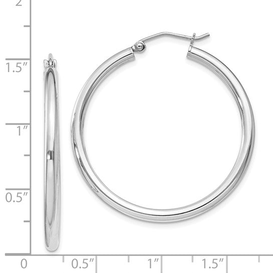 Sterling Silver Round Hoop Earrings