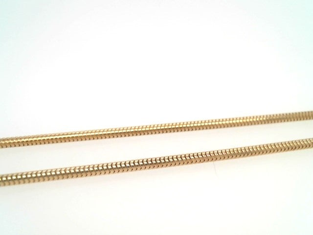 Vintage 14 Karat Yellow Gold 2 Mm Smooth Snake Chain, 17.5"