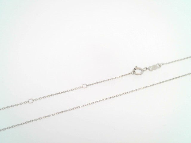 14 Karat White Gold .8 Mm Diamond Cut Cable Chain, 16-18"
