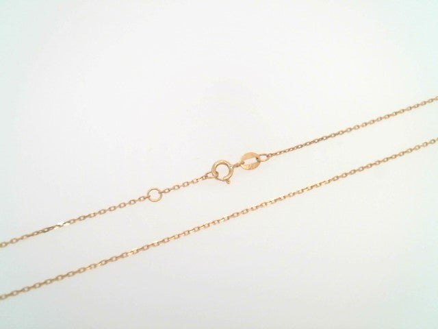 14 Karat Yellow Gold .8 Mm Diamond Cut Cable Chain, 16.5"