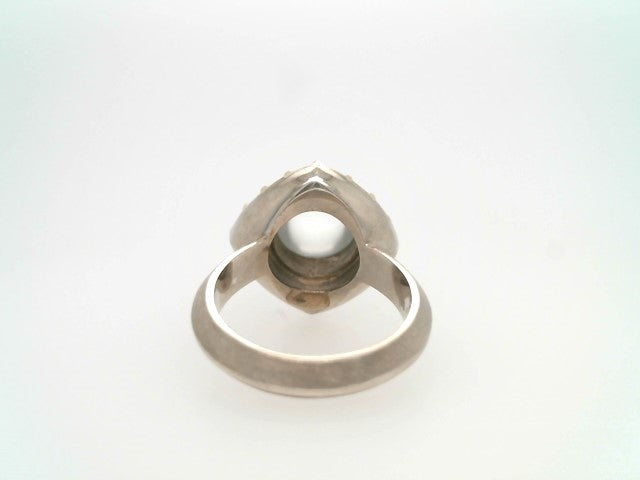 Sterling Silver & 18 Karat Yellow Gold "Crossroads" Moonstone Ring