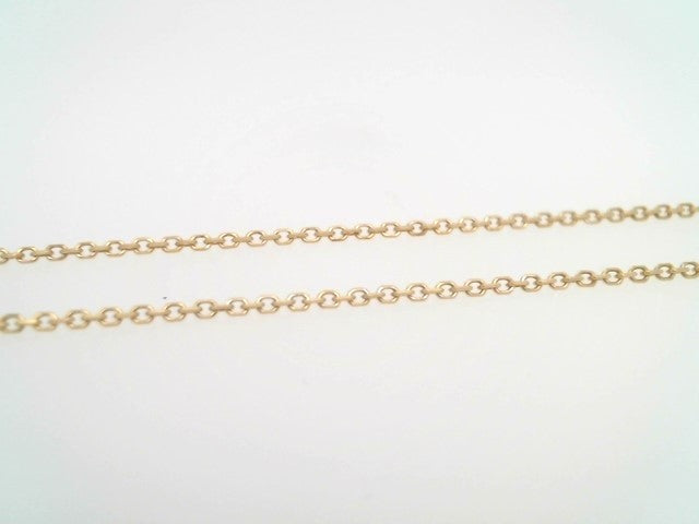 Vintage 14 Karat Yellow Gold Anchor Necklace With Diamond Cut Cable Chain, 16.5"